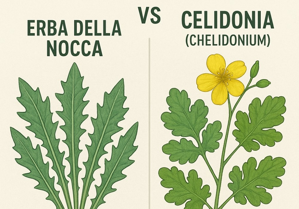 Erba della nocca e celidonia immagine creata con Chat Gpt